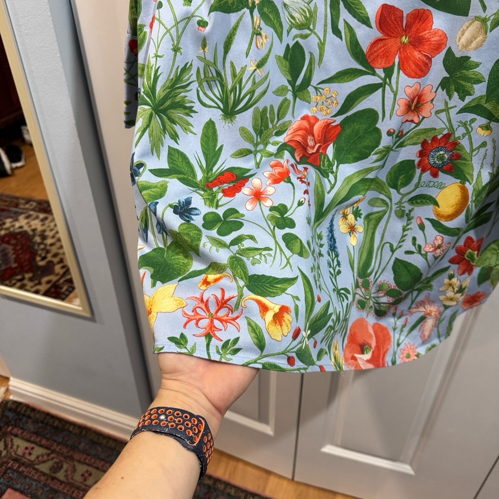 Tuckernuck Willow Popover Blouse Plus Size 3X XXXL Blooming Buds Floral Shirt - Picture 9 of 11